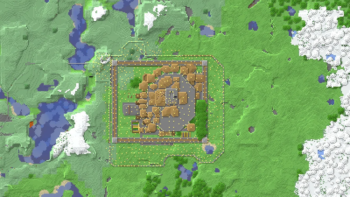 CrashQs Village Castle on 2b2t