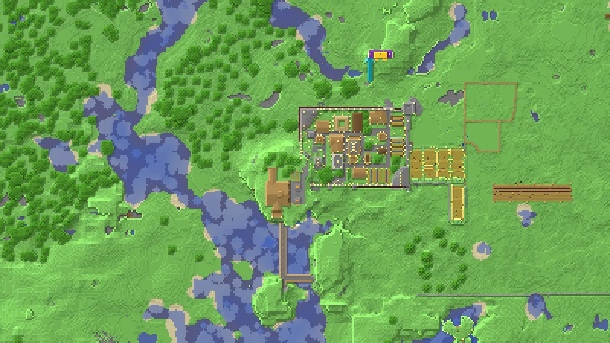 Farm Town on 2b2t