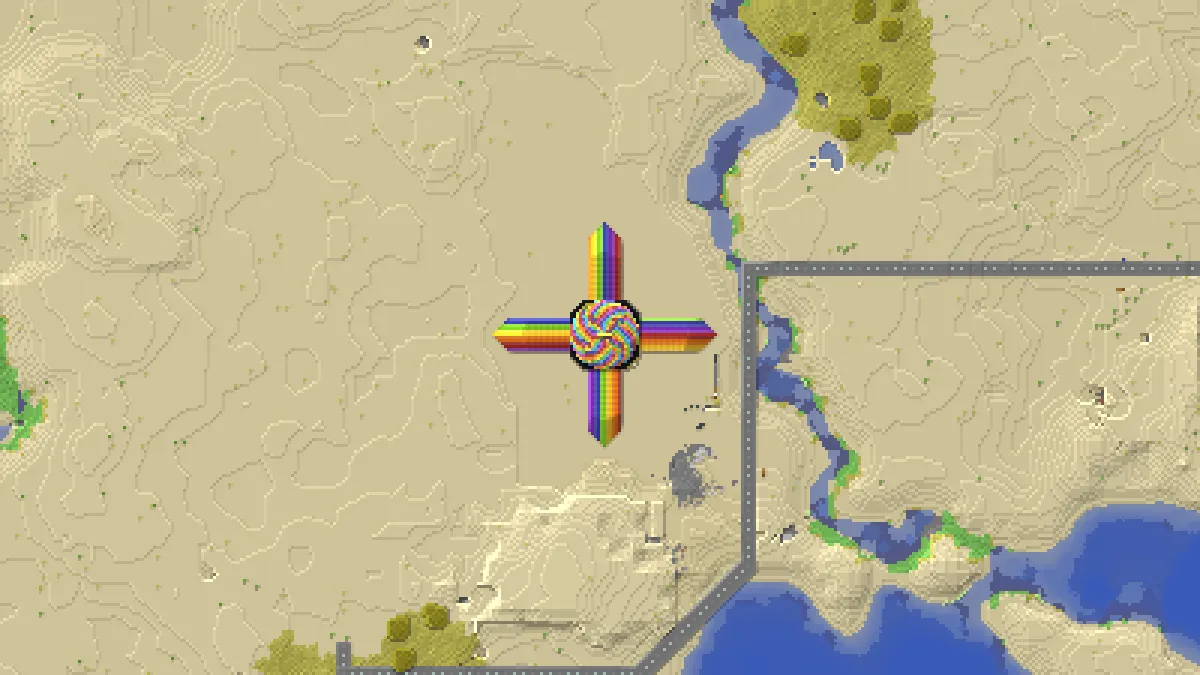 l20w10 Obtain rainbow dong on 2b2t